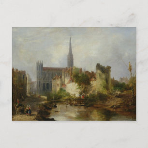 Postal Vista de la Iglesia de San Pedro, Caen, 1841
