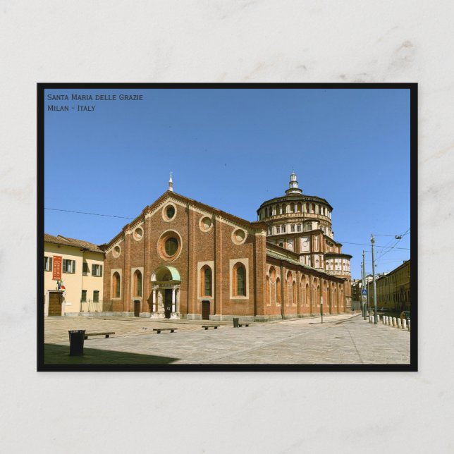 Postal Vista de la iglesia de Santa Maria delle Grazie -  (Anverso)