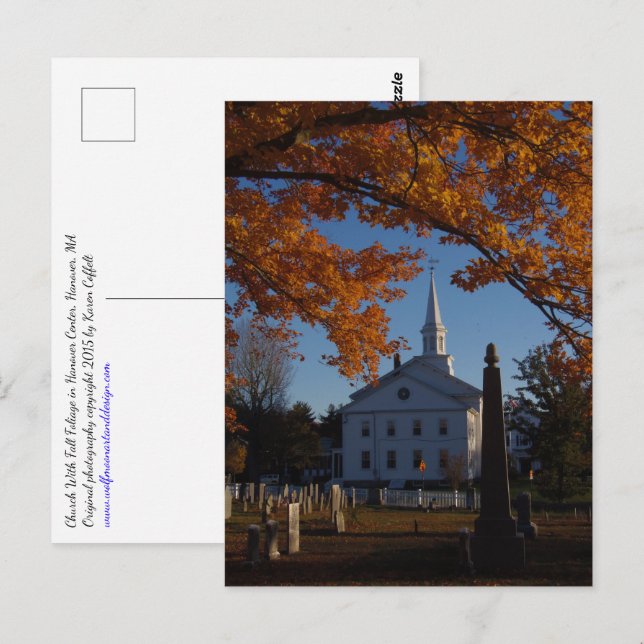 Postal Vista de la Iglesia desde el cementerio (Anverso / Reverso)