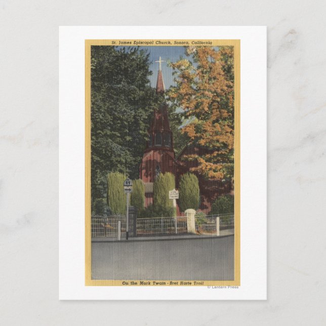 Postal Vista de la Iglesia Episcopal de Santiago (Anverso)