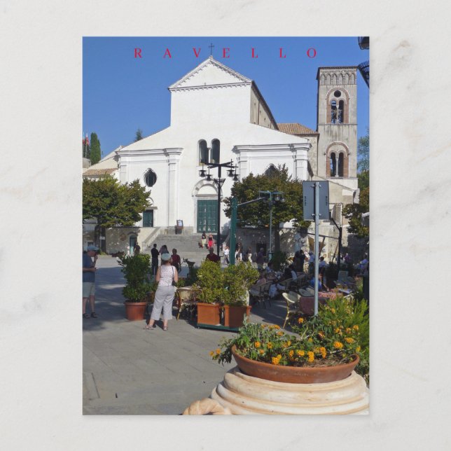 postal vista de la iglesia Ravello (Anverso)