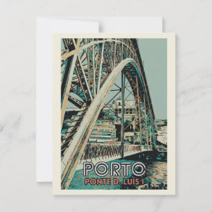 Postal Vista de la ilustración del puente D. Luis Porto P