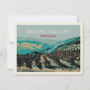 Postal Vista de la ilustración del valle del Duero, Portu
