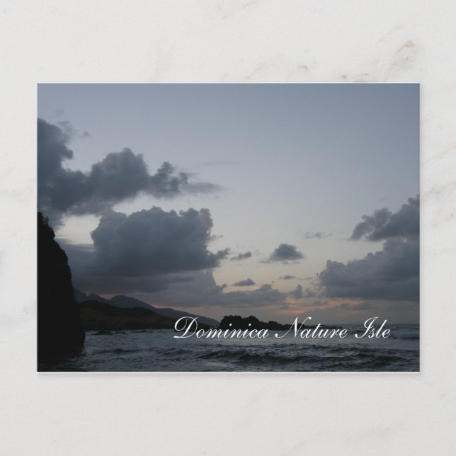 Postal Vista de la Isla de la Naturaleza de Dominica (Anverso)
