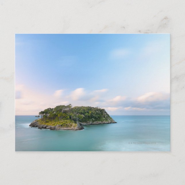Postal Vista de la isla de San Nicolás, larga exposición. (Anverso)