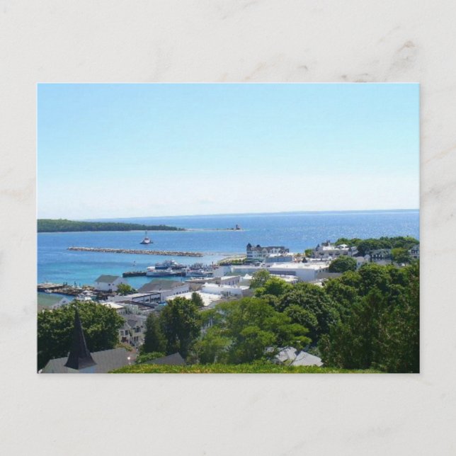 Postal Vista de la isla Mackinac (Anverso)