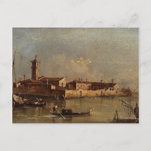 Postal Vista de la isla por Francesco Guardi