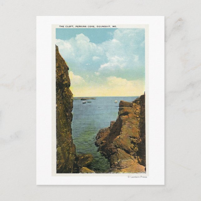 Postal Vista de la izquierda en Perkins Cove (Anverso)