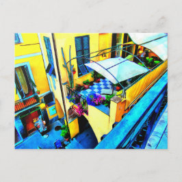 Postal Vista de la mañana desde un balcón de Cinque Terre