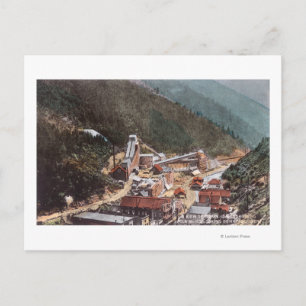 Postal Vista de la mina Hecla mirando por el cañón