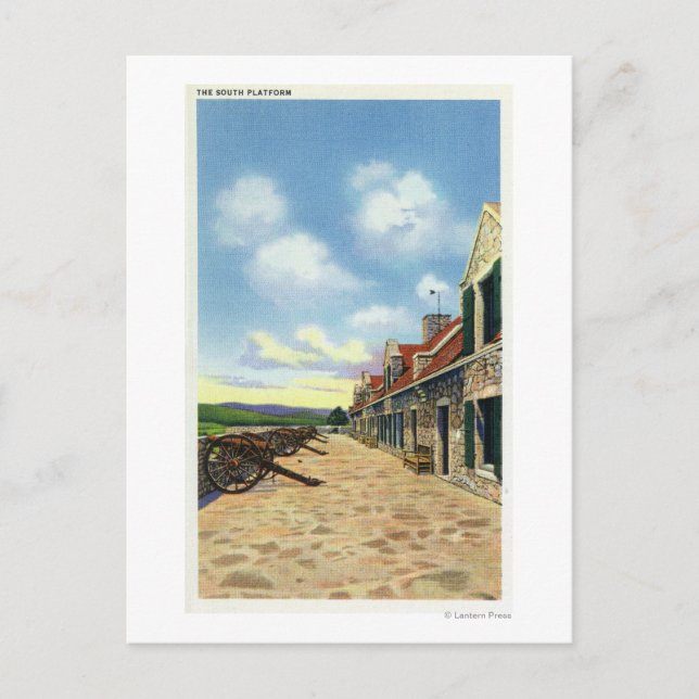 Postal Vista de la Plataforma del Sur (Anverso)