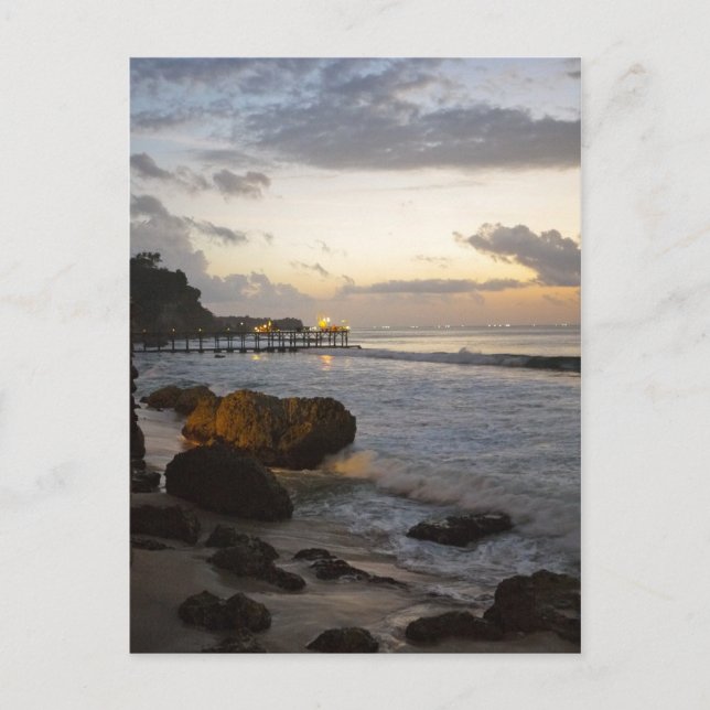 Postal Vista de la playa de Bali (Anverso)