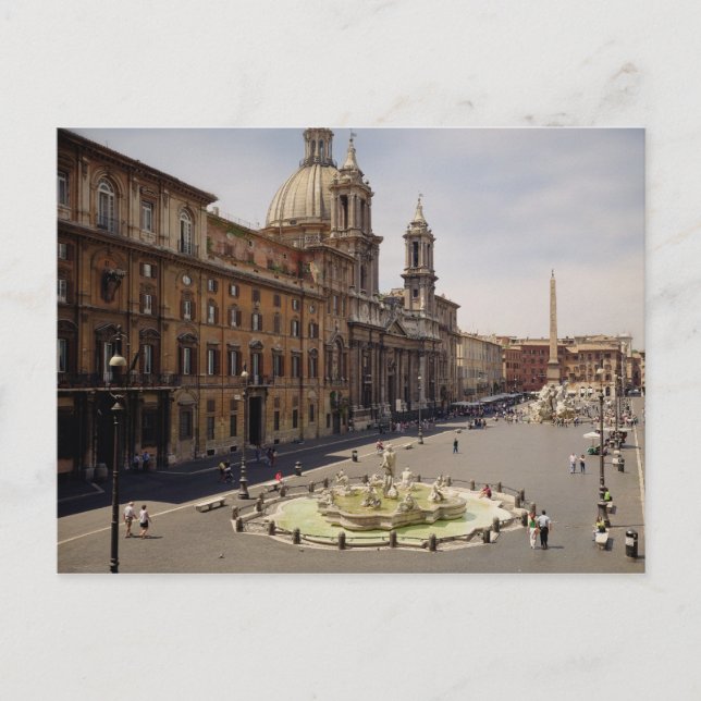 Postal Vista de la plaza (Anverso)