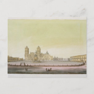 Postal Vista de la plaza principal de la Ciudad de México