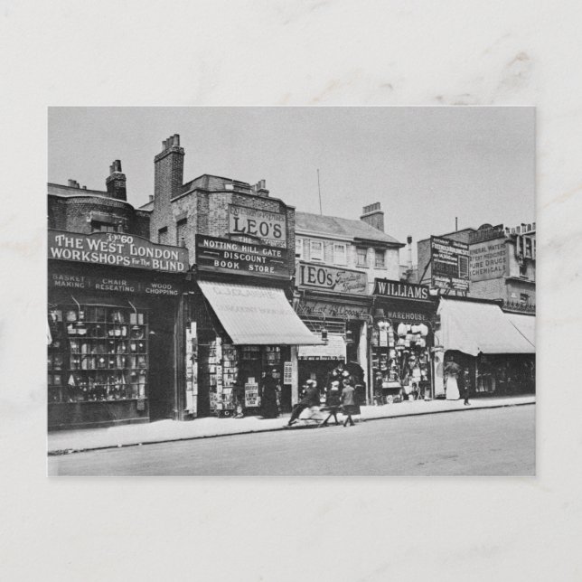 Postal Vista de la puerta de Notting Hill, c.1913 (Anverso)