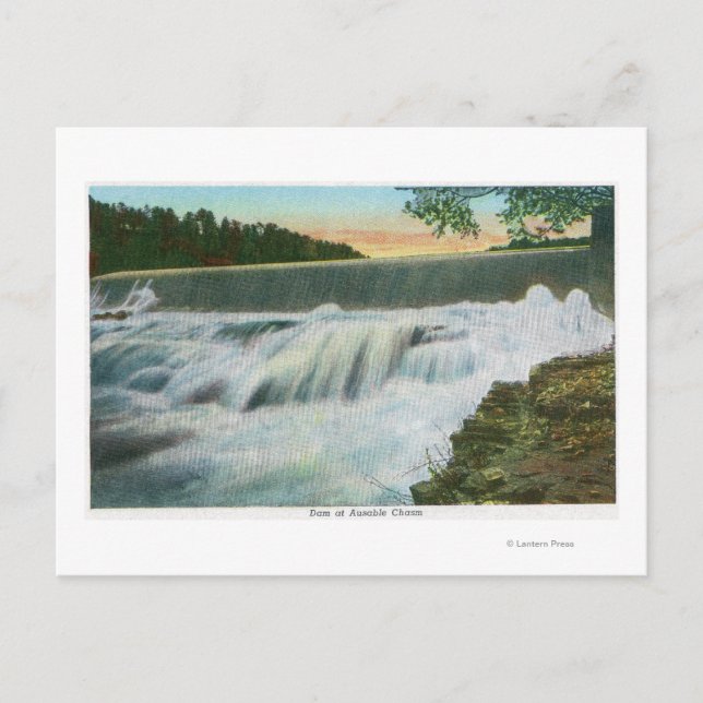 Postal Vista de la represa en el abismo (Anverso)