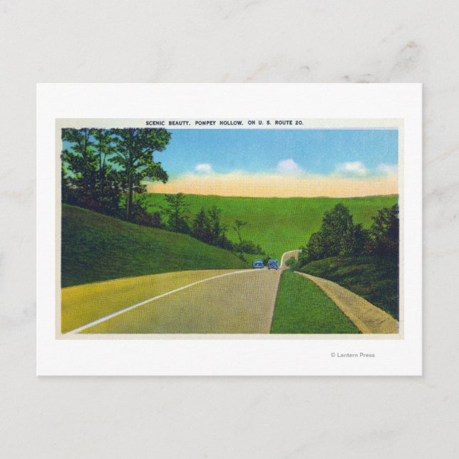 Postal Vista de la Ruta de Estados Unidos 20 (Anverso)