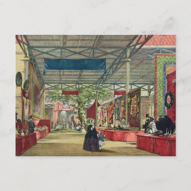 Postal Vista de la sección de India de la Gran Exposición (Anverso)