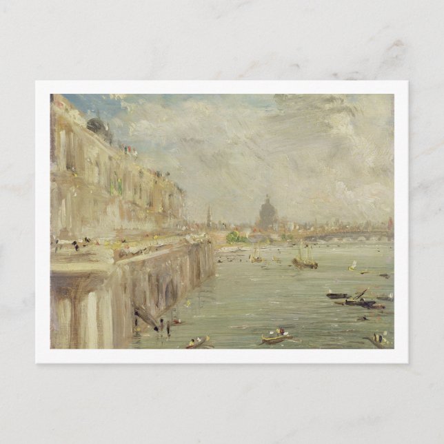 Postal Vista de la Terraza Somerset House y de St. Paul's (Anverso)