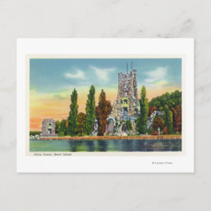 Postal Vista de la Torre de Alster desde la isla del Cora