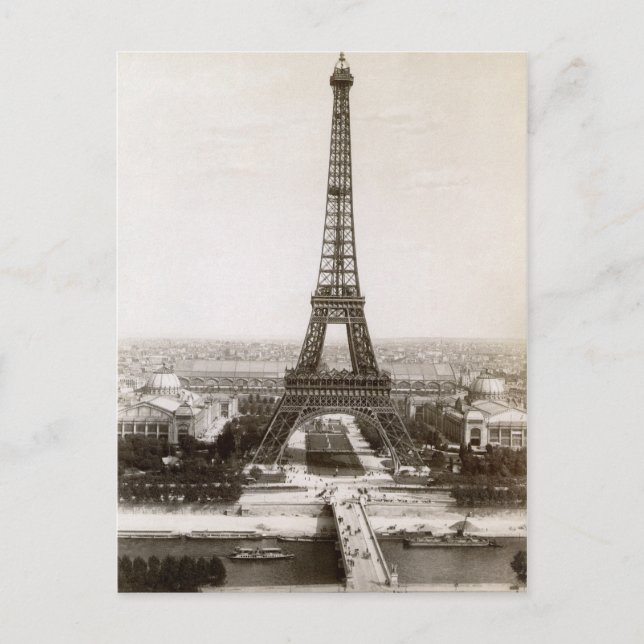 Postal Vista De La Torre Eiffel, 1900 (Anverso)