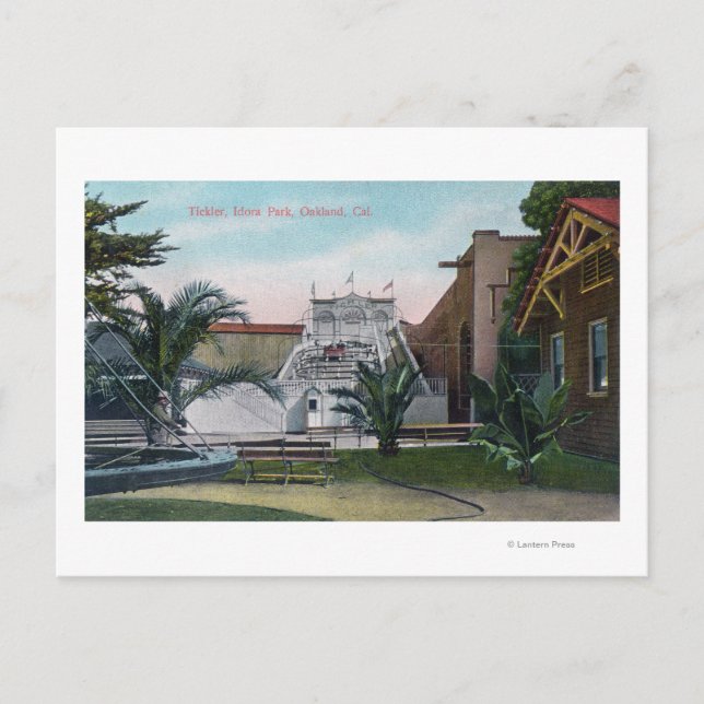 Postal Vista de la travesía en el parque Idora (Anverso)