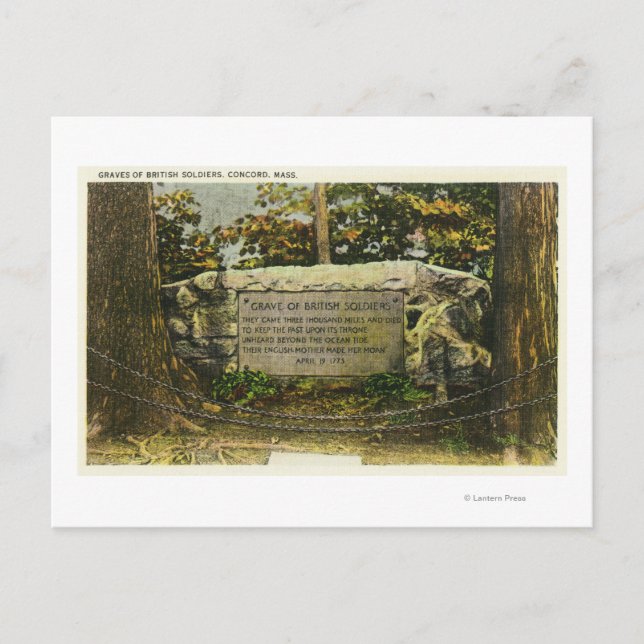 Postal Vista de la tumba de soldados británicos (Anverso)