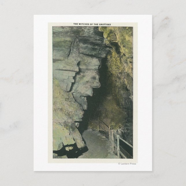 Postal Vista de las brujas de los Grottoes (Anverso)