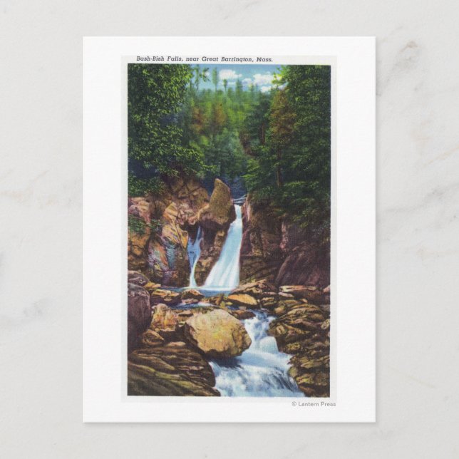 Postal Vista de las Cataratas Bash-Bish cerca de Great Ba (Anverso)