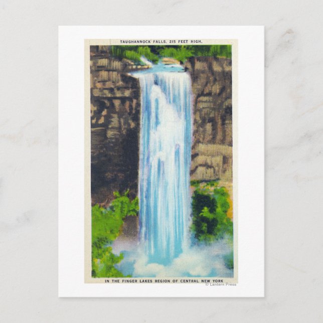 Postal Vista de las cataratas de Taughannock (Anverso)