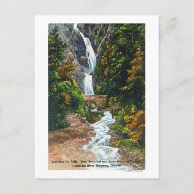 Postal Vista de las cataratas de Wah-Kee-Na (Anverso)