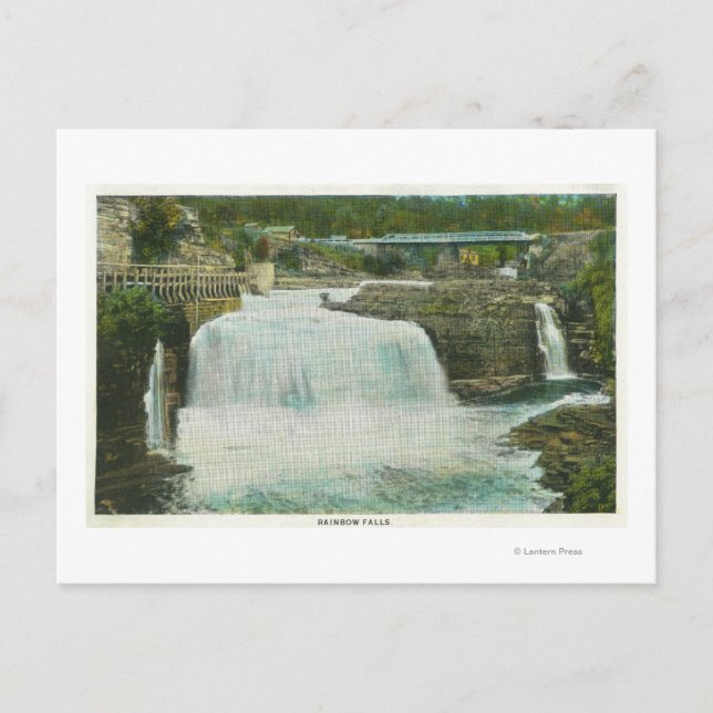 Postal Vista de las Cataratas del Arcoiris # 2 (Anverso)