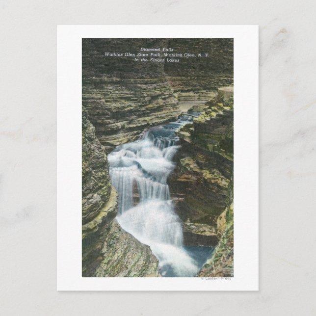 Postal Vista de las cataratas del Diamante en el Parque E (Anverso)