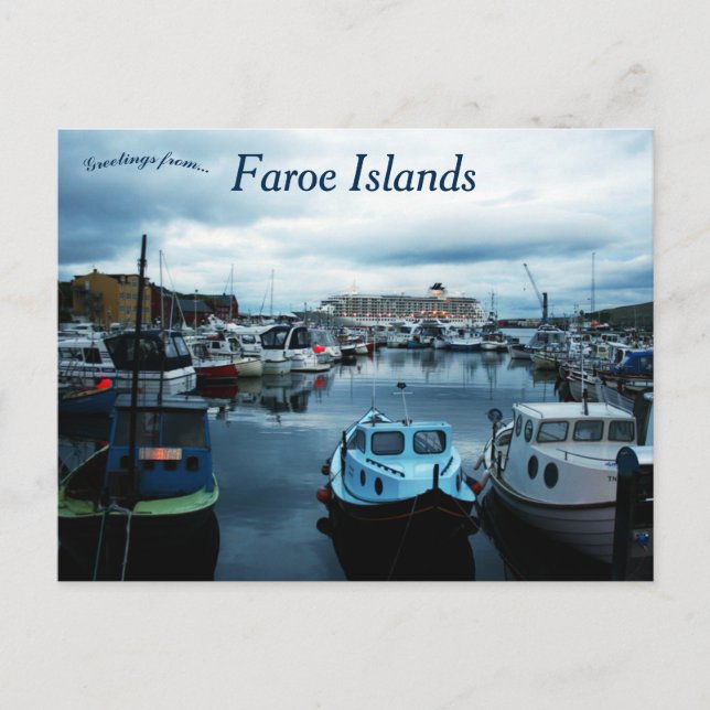 Postal Vista de las Islas Feroe de Torshavn (Anverso)