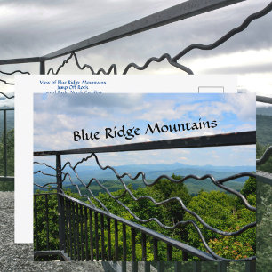 Postal Vista de las Montañas Blue Ridge Jump Off Rock NC