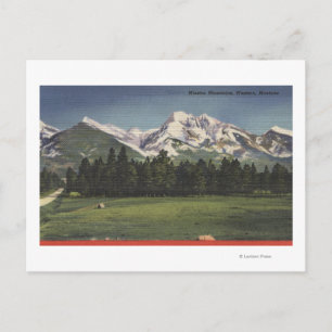 Postal Vista de las montañas de la Misión en Montana