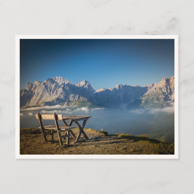 Postal Vista de las montañas Dolomitas Hiking Italia (Anverso)