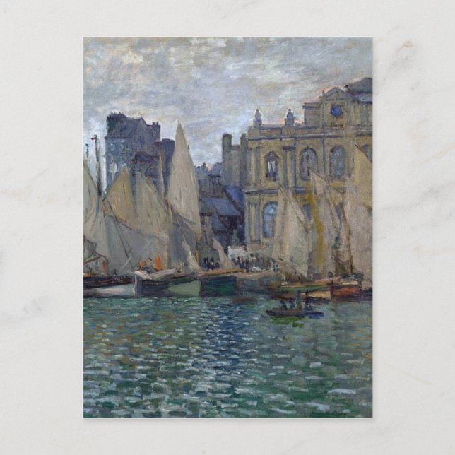 Postal Vista de Le Havre de Claude Monet (Anverso)