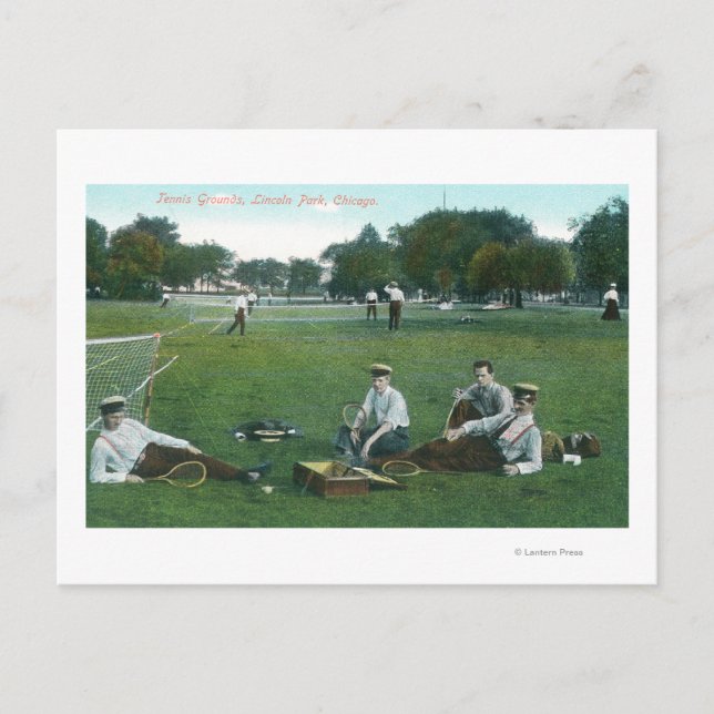 Postal Vista de Lincoln Park Tennis GroundsChicago, IL (Anverso)