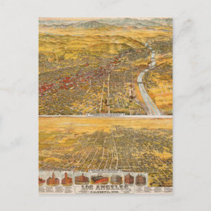 Postal Vista De Los Ángeles, 1894