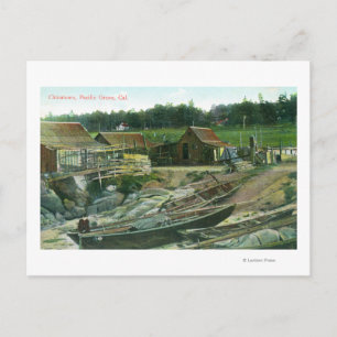 Postal Vista de los barcos en la playa de Chinatown