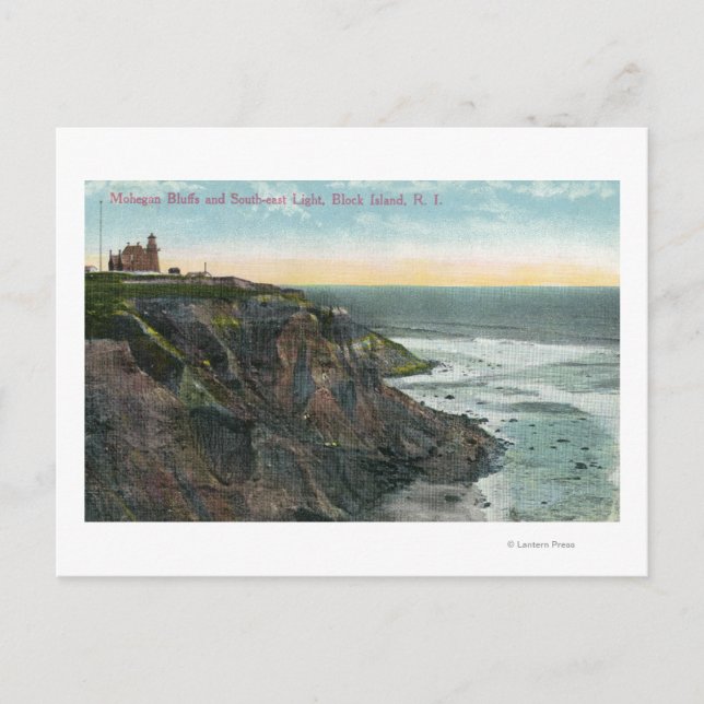Postal Vista de los Bluffs en Mohegan y el sudeste (Anverso)