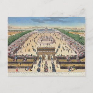 Postal Vista de los Campos de Marte, 14 de julio de 1790