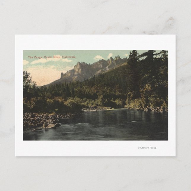 Postal Vista de los Crags, Castle Rock (Anverso)