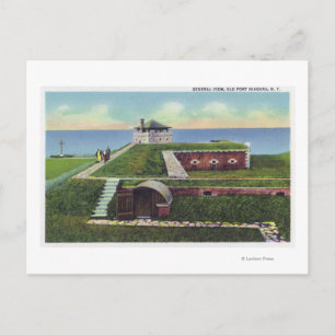 Postal Vista de los cuarteles de oficiales en el Castillo