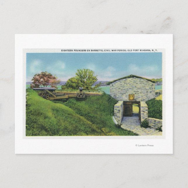 Postal Vista de los cuartos ajustantes en el Castillo Fra (Anverso)