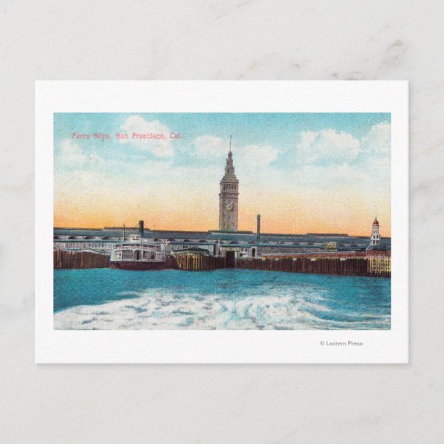 Postal Vista de los deslizamientos de ferry y la torre (Anverso)