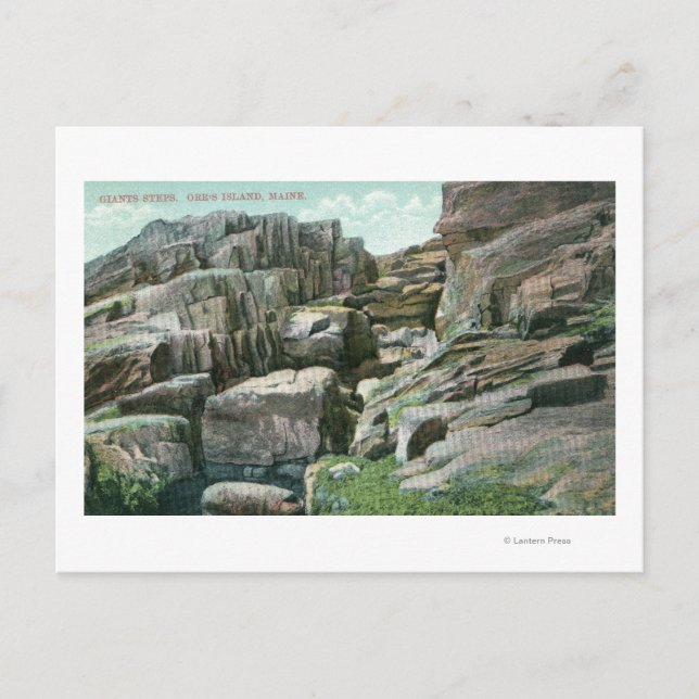 Postal Vista de los escalones de rock gigante en Rockface (Anverso)