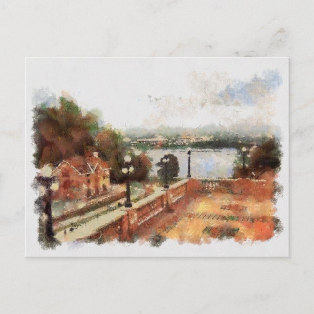 Postal Vista de los locales de Ottawa desde Chateau Lauri (Anverso)