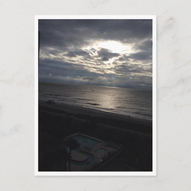 Postal Vista de los océanos nocturnos (Anverso)
